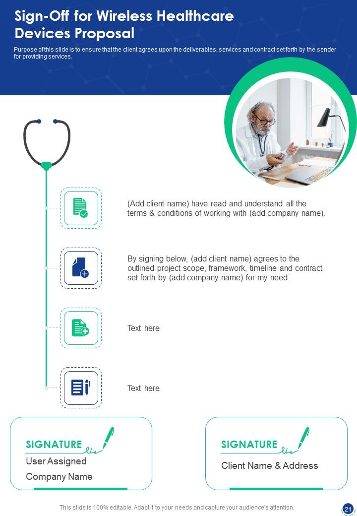 Wireless Healthcare Devices Proposal Example Document Report Doc Pdf Ppt