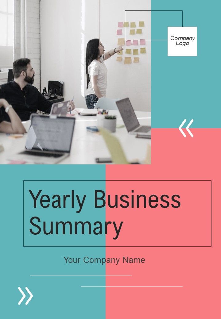 Yearly Business Summary One Pager Documents Slide01