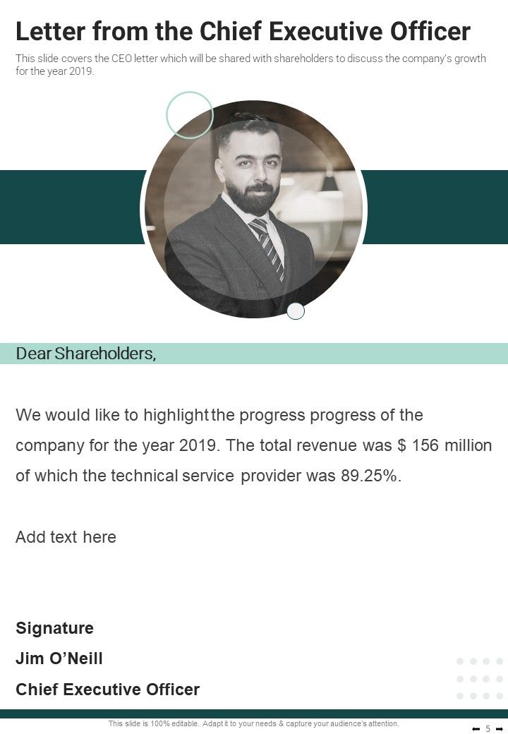 Yearly Executive Summary Report One Pager Documents