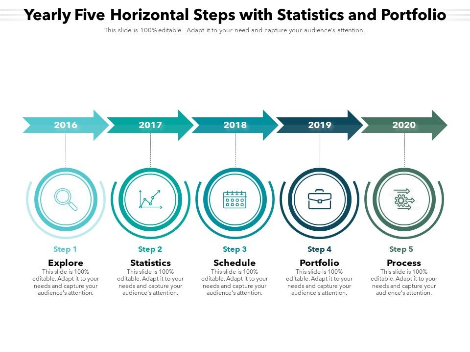 Yearly_Five_Horizontal_Steps_With_Statistics_And_Portfolio_Ppt_PowerPoint_Presentation_File_Inspiration_PDF_Slide_1.jpg