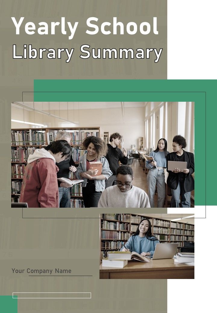 Yearly School Library Summary One Pager Documents Slide01