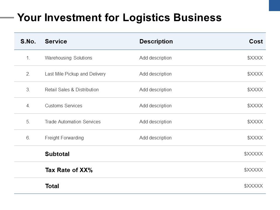 Your_Investment_For_Logistics_Business_Ppt_PowerPoint_Presentation_Model_Master_Slide_Slide_1.jpg