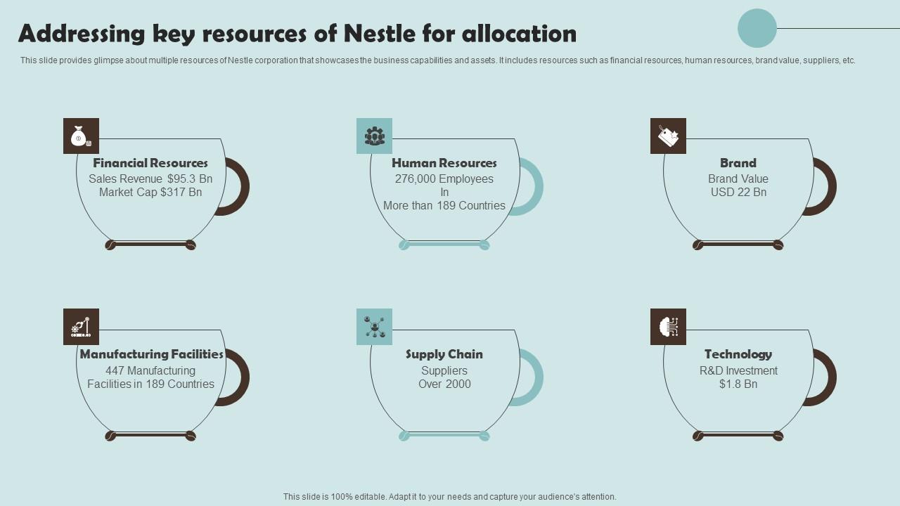 Addressing Key Resources Of Nestle For Allocation Outline Of Nestle Management Structure Pdf