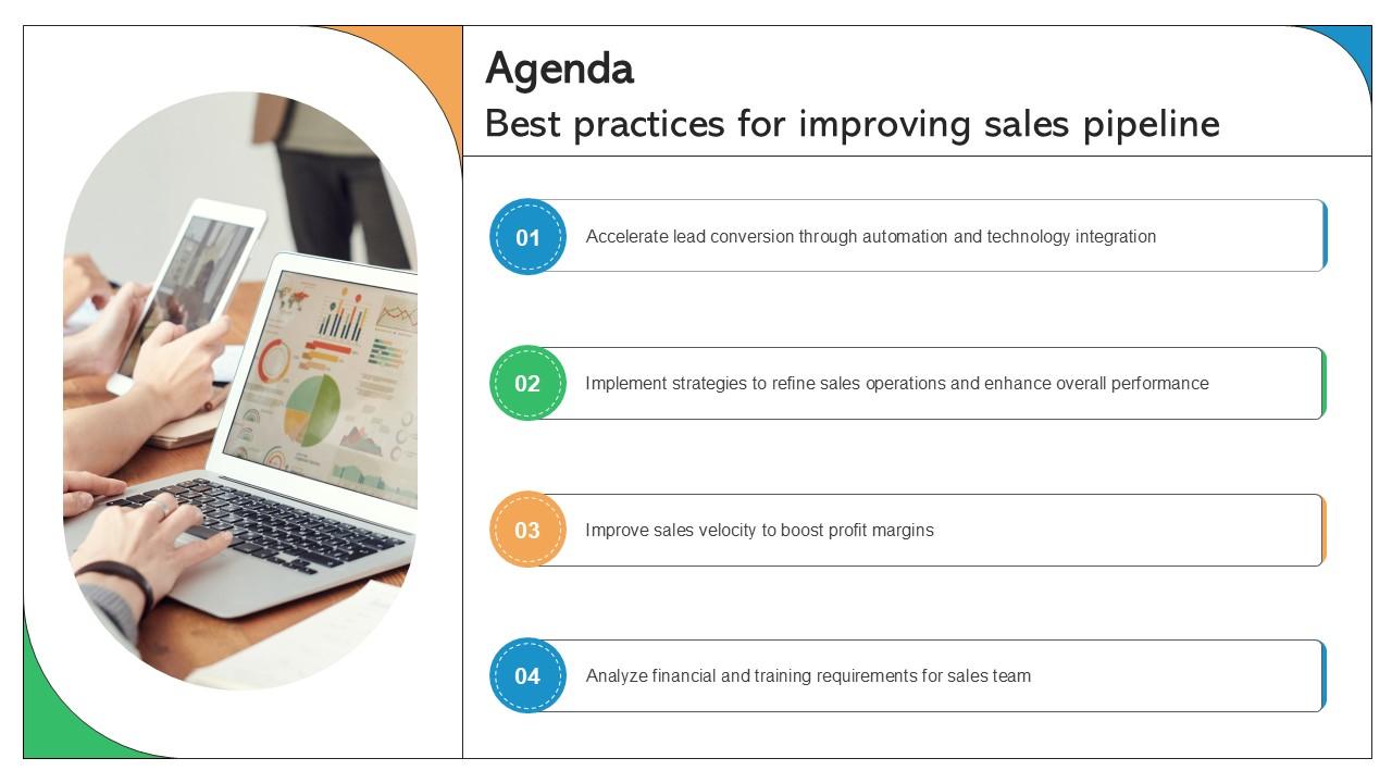 Agenda Best Practices For Improving Sales Pipeline Ppt Powerpoint SA SS V