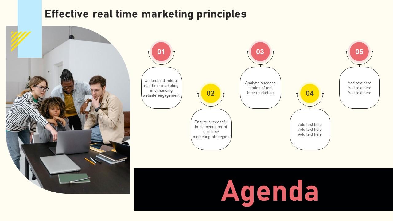 Agenda Effective Real Time Marketing Principles Diagrams PDF