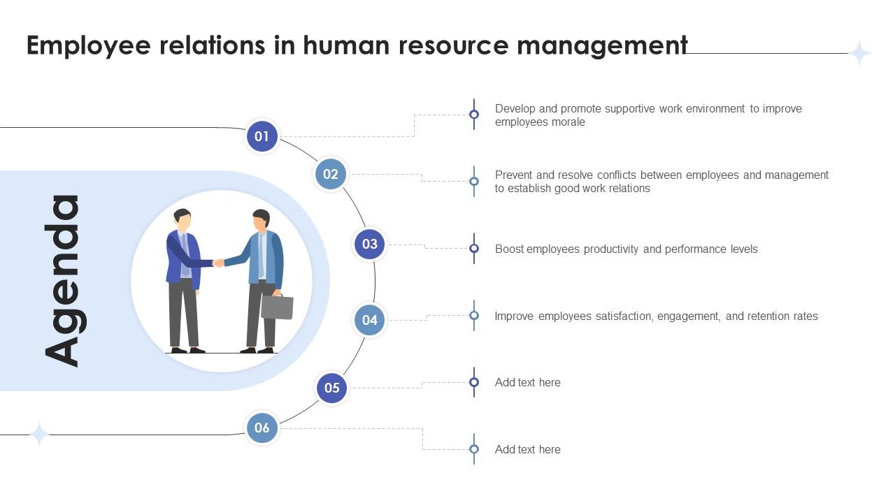 Agenda Employee Relations In Human Resource Management