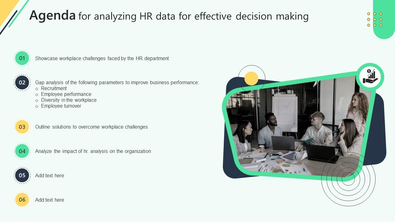 Agenda For Analyzing Hr Data For Effective Decision Making