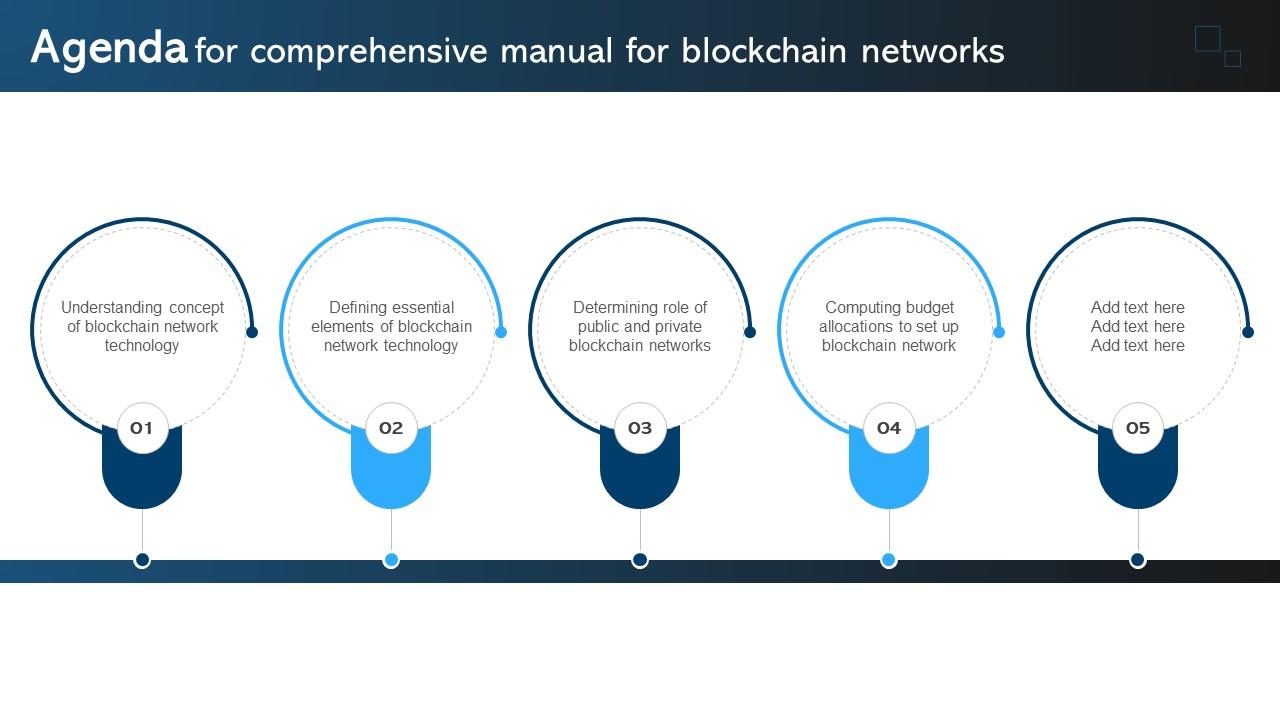 Agenda For Comprehensive Manual For Blockchain Networks BCT SS V