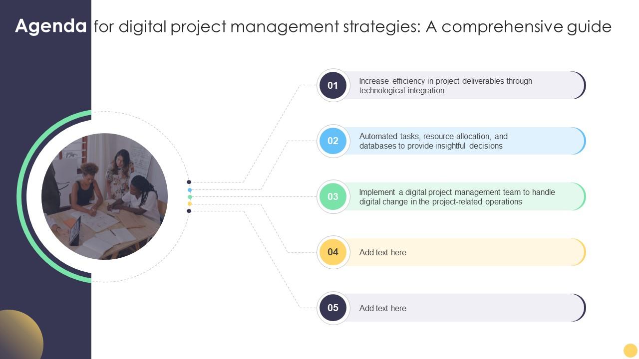 Agenda For Digital Project Management Strategies A Comprehensive Guide