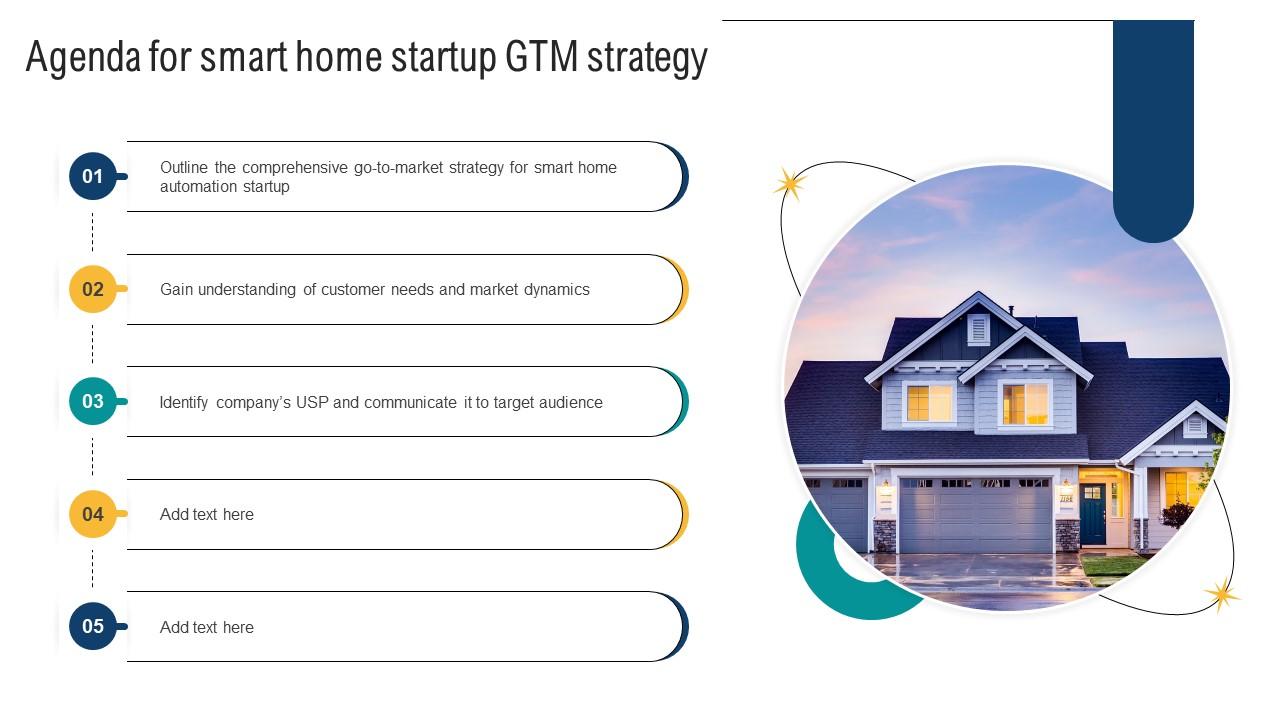 Agenda For Smart Home Startup GTM Strategy GTM SS V