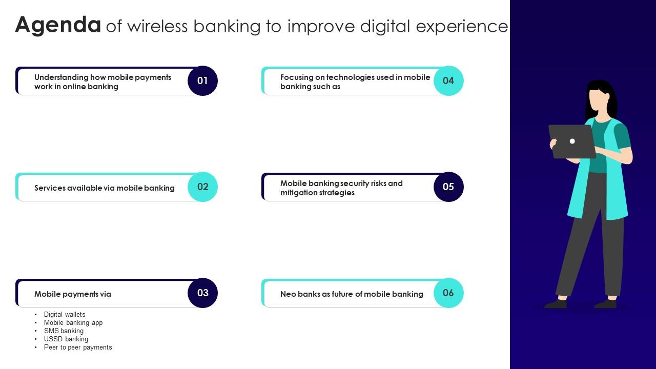 Agenda Of Wireless Banking To Improve Digital Experience Fin SS V
