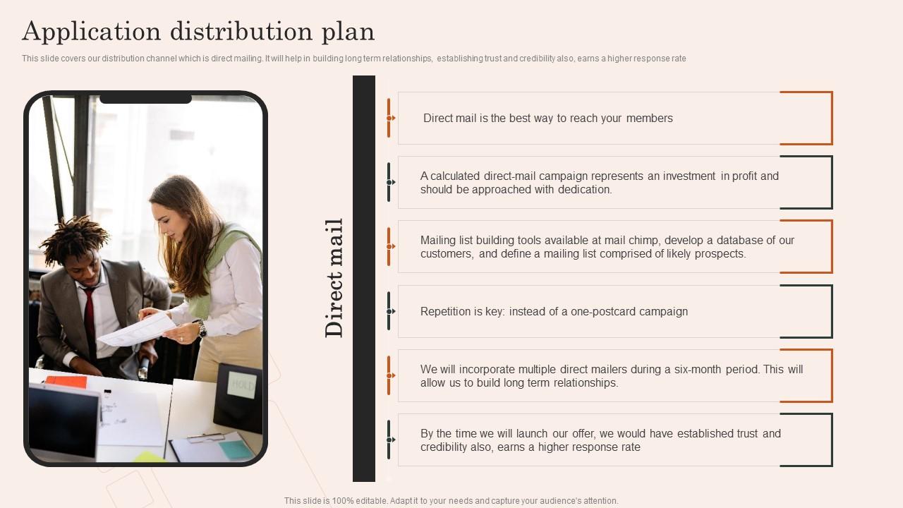 Application Distribution Plan Mobile App Development And Advertising Service Themes Pdf