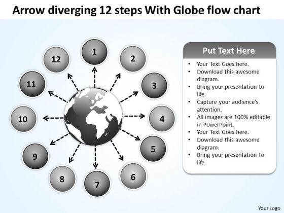 arrow_diverging_12_steps_with_globe_flow_chart_ppt_circular_network_powerpoint_slides_1.jpg