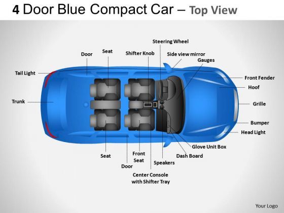 arrows_4_door_blue_car_top_view_powerpoint_slides_and_ppt_diagram_templates_1.jpg