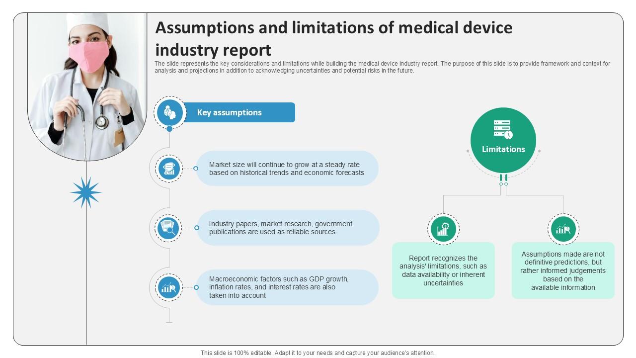 Assumptions And Limitations Of Medical Device Surgical Devices Ppt Slides IR SS V