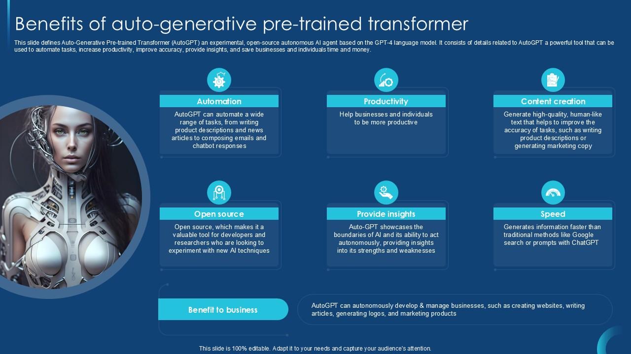 Benefits Of Auto Generative Pre Self Guided GPT 4 PPT Template CHATGPT SS V