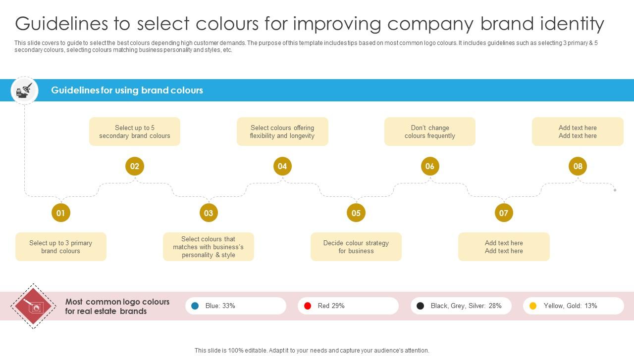 Blueprint For Effective Real Guidelines To Select Colours For Improving Company Strategy SS V