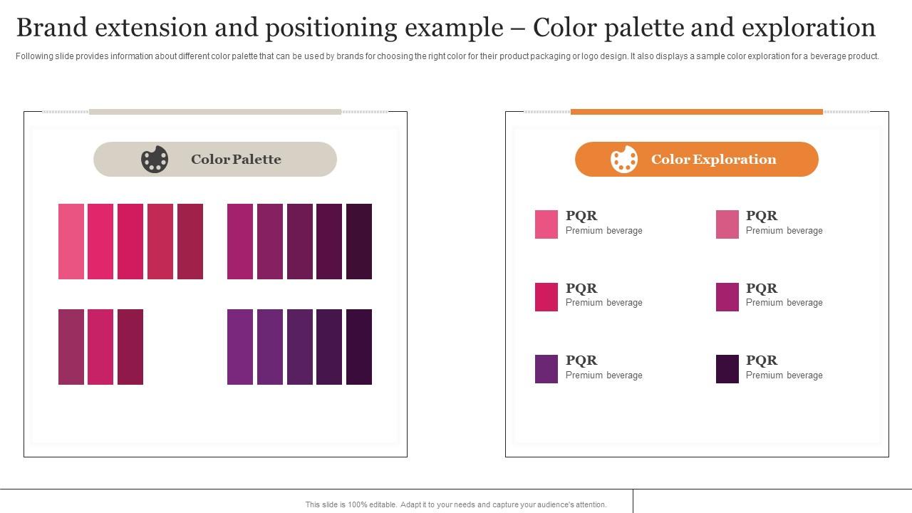 Brand Extension And Positioning Example Color Palette Ultimate Guide Implementing Topics Pdf