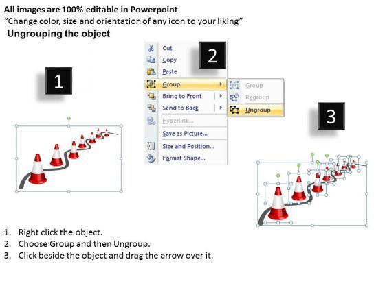Business Cycle Diagram Traffic Cones Marketing Diagram