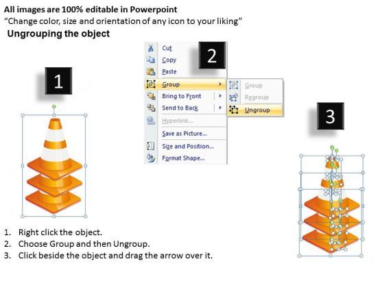 Business Framework Model Traffic Cones Consulting Diagram