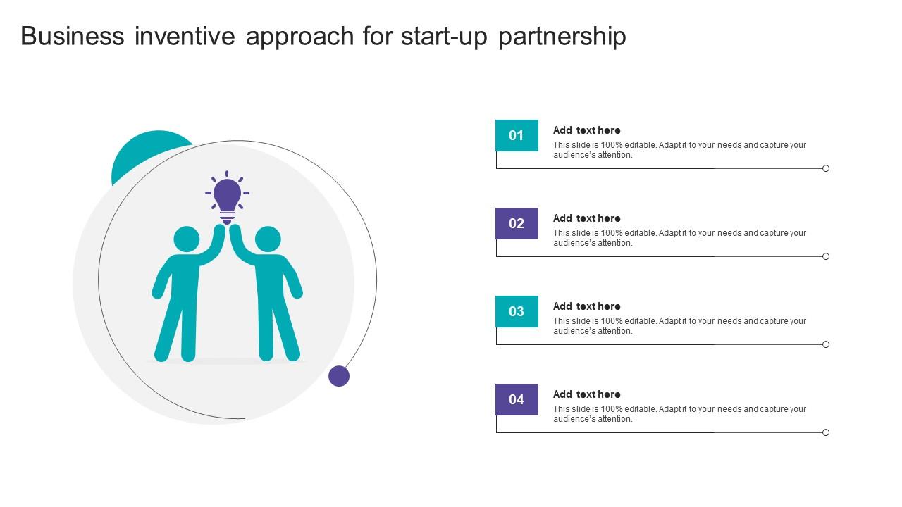 Business Inventive Approach For Start Up Partnership Elements Pdf