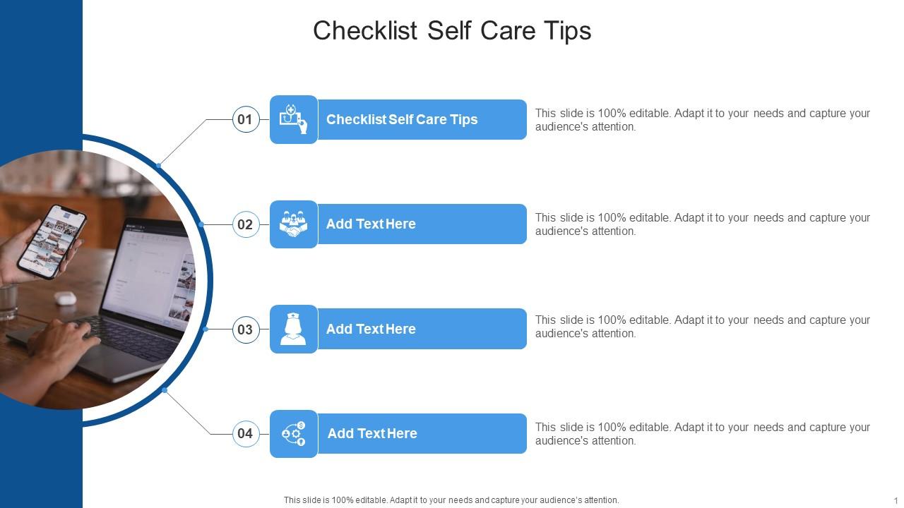 Checklist Self Care Tips In Powerpoint And Google Slides Cpb