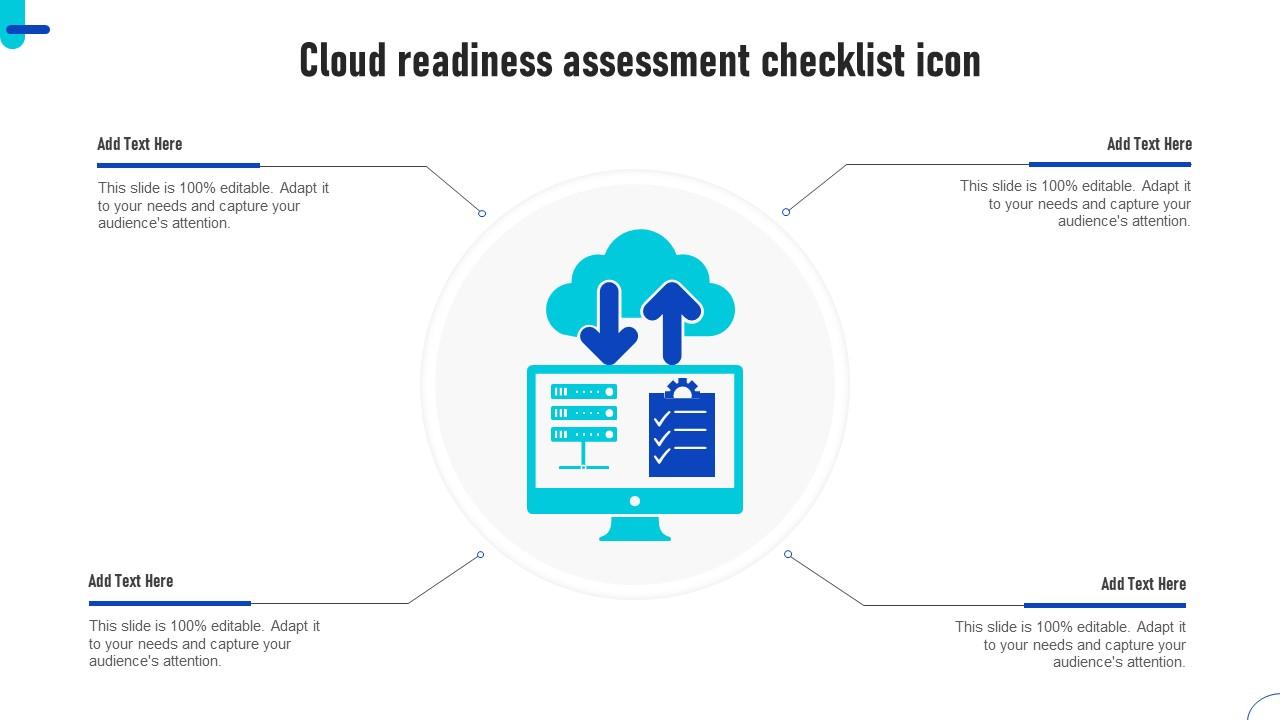 Cloud Readiness Assessment Checklist Icon Ppt Guidelines Pdf