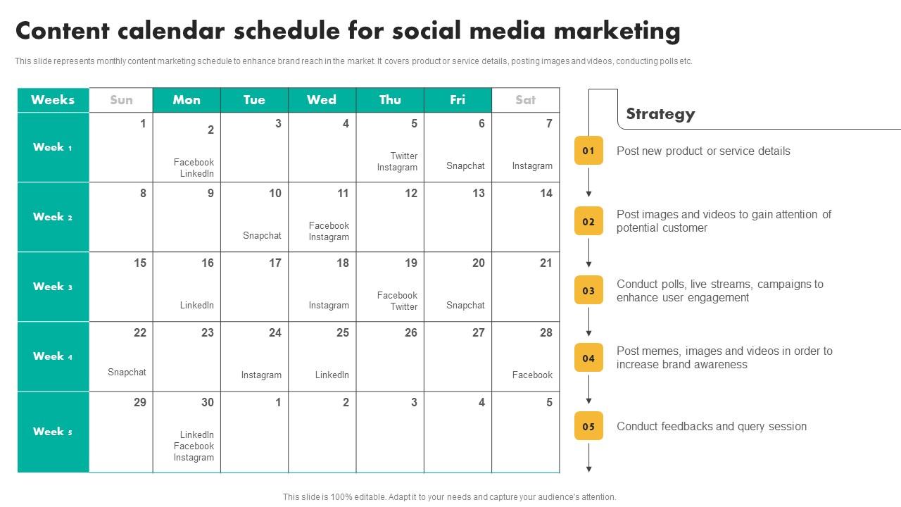 Content Calendar Schedule For Efficient Shopper Marketing Process For Enhancing Formats Pdf
