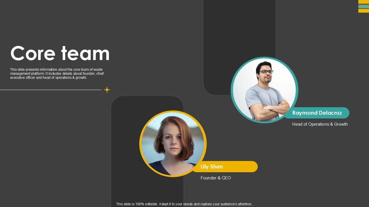 Core Team Waste Control Platform Pitch Deck Ppt Sample