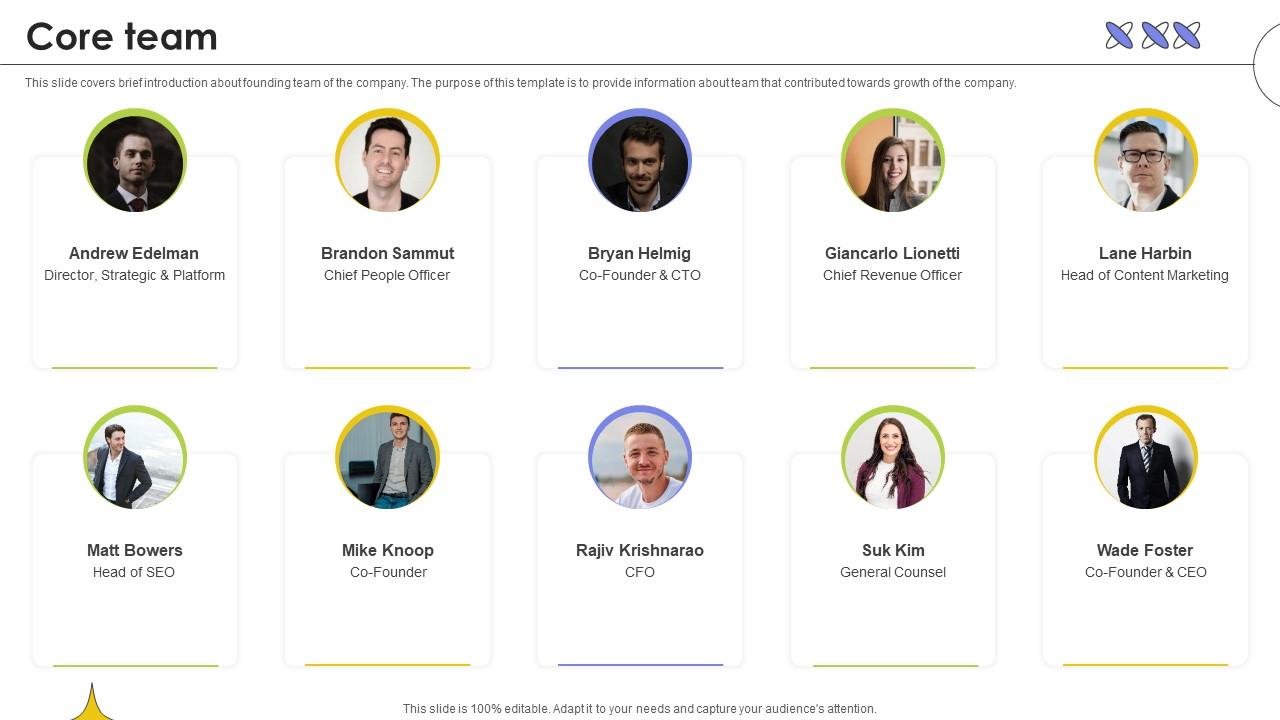 Core Team Web Based Automated Tool Platform Pitch Deck Ppt Example