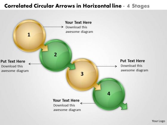 correlated_circular_arrows_in_horizontal_line_4_stages_create_flow_charts_powerpoint_slides_1.jpg