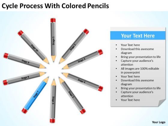 cycle_process_with_colored_pencils_ppt_business_plan_powerpoint_template_1.jpg