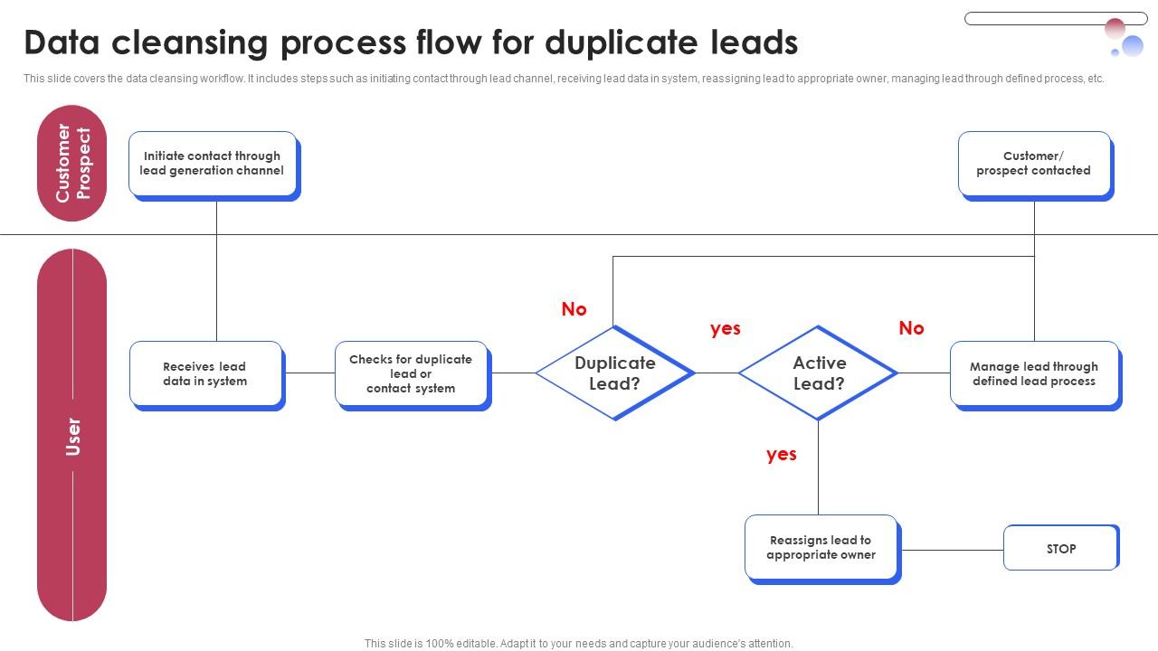 Data Cleansing Process Flow For Duplicate Various Techniques For Managing Professional PDF