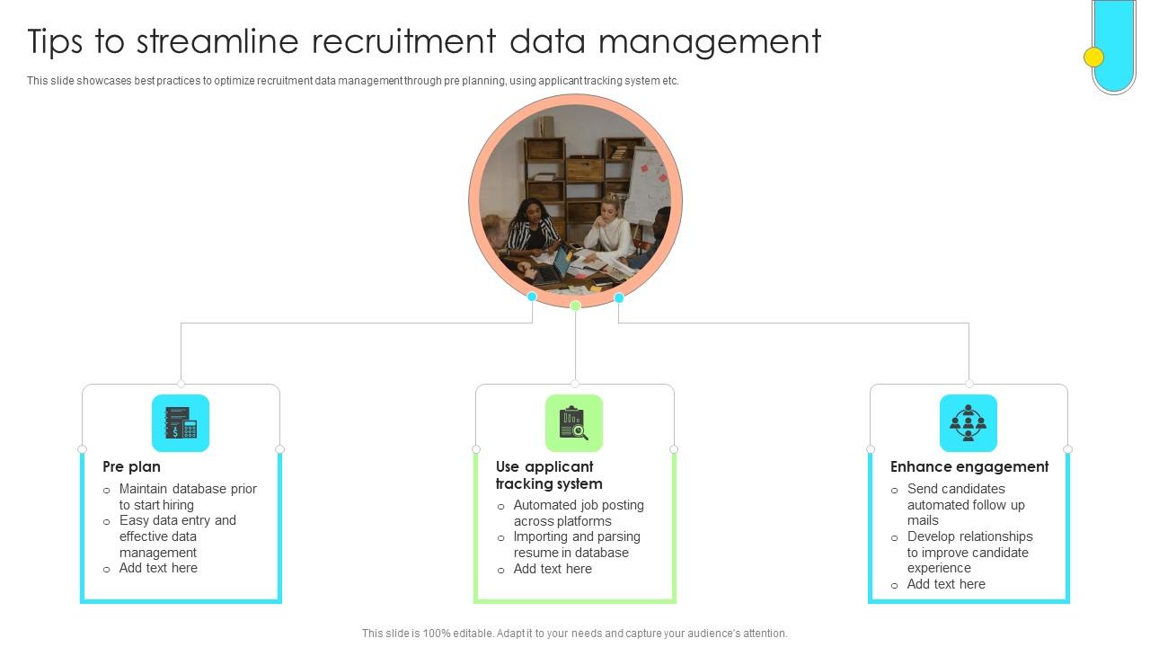 Data Driven Approach To Optimise Tips To Streamline Recruitment Data Management CRP SS V