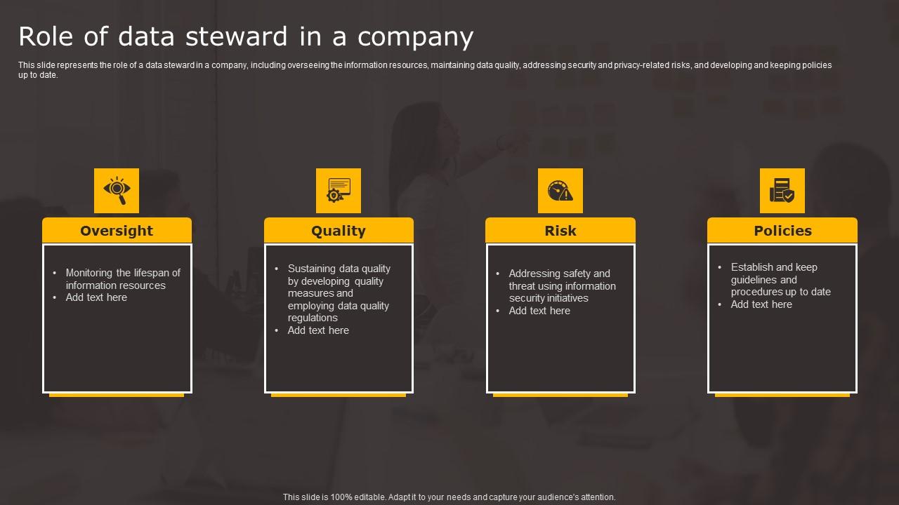 Data Stewardship In Business Processes Role Of Data Steward In A Company Background Pdf