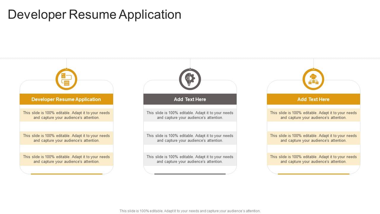 Developer Resume Application In Powerpoint And Google Slides Cpb