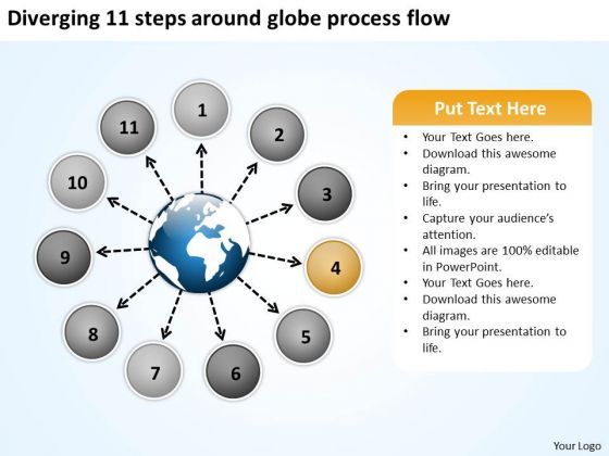 diverging_11_steps_around_globe_process_flow_circular_motion_diagram_powerpoint_templates_1.jpg