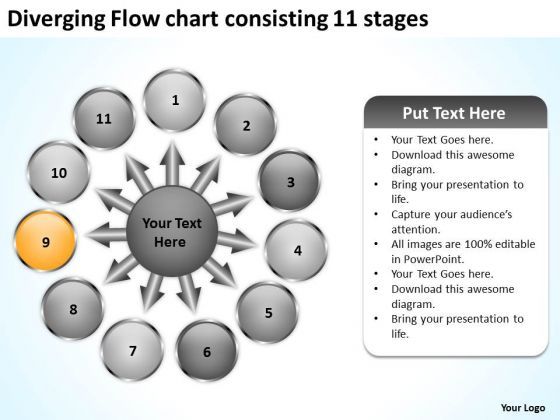 diverging_flow_chart_consisting_11_stages_business_target_network_powerpoint_slides_1.jpg