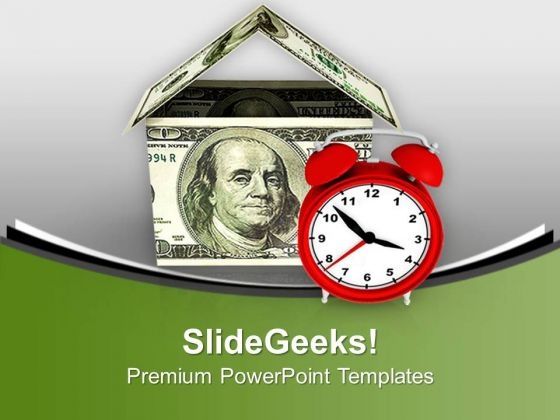 dollars_folded_in_house_shape_with_clock_powerpoint_templates_ppt_backgrounds_for_slides_0713_title.jpg