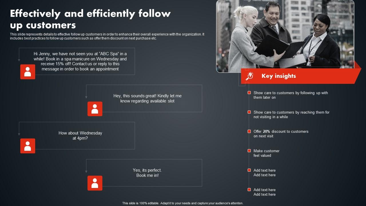 Effectively And Efficiently Follow Up SMS Promotional Tactics Brochure PDF