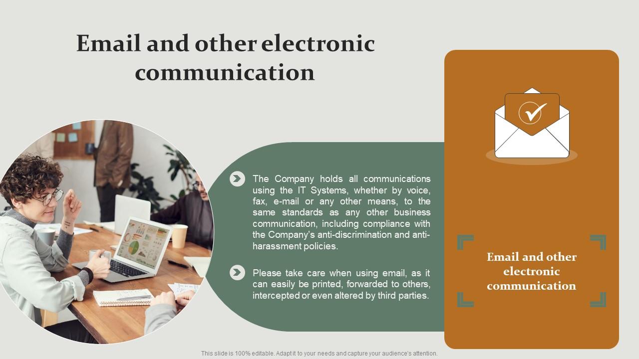 Email And Other Electronic Communication HR Policy Overview Structure Pdf