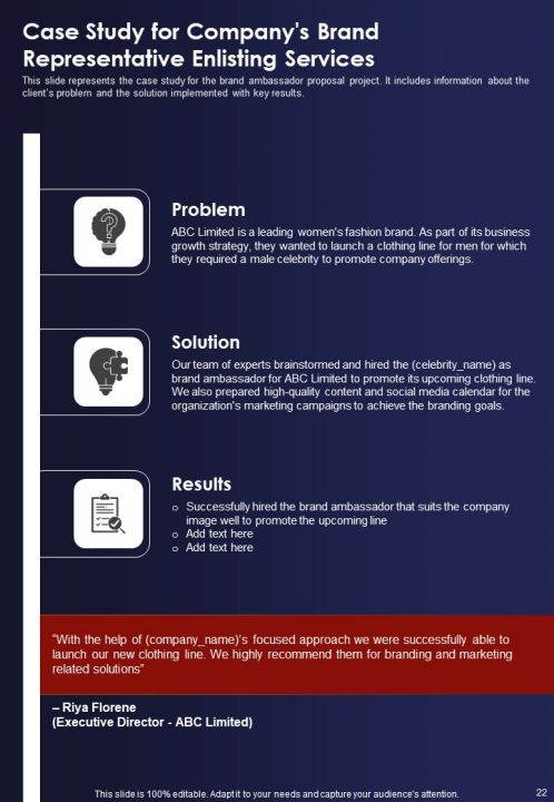 Enterprise Brand Ambassador Enlisting Proposal Example Document Report Doc Pdf Ppt