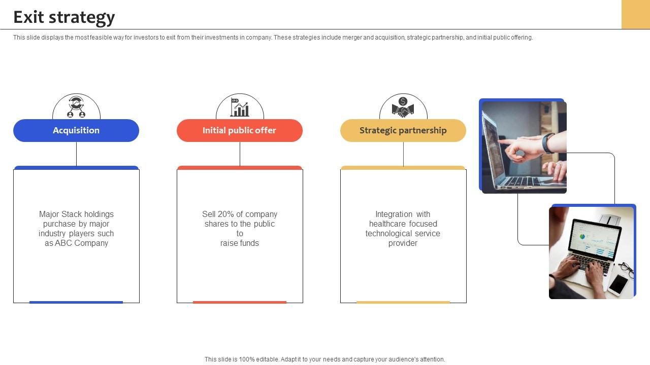 Exit Strategy Health Insurance Services Management Platform Pitch Deck