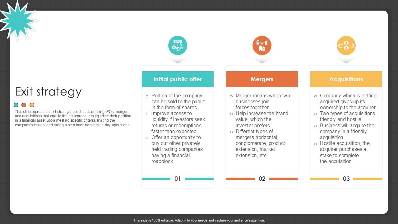 Exit Strategy Manufacturing Control Software Company Investor PPT Example