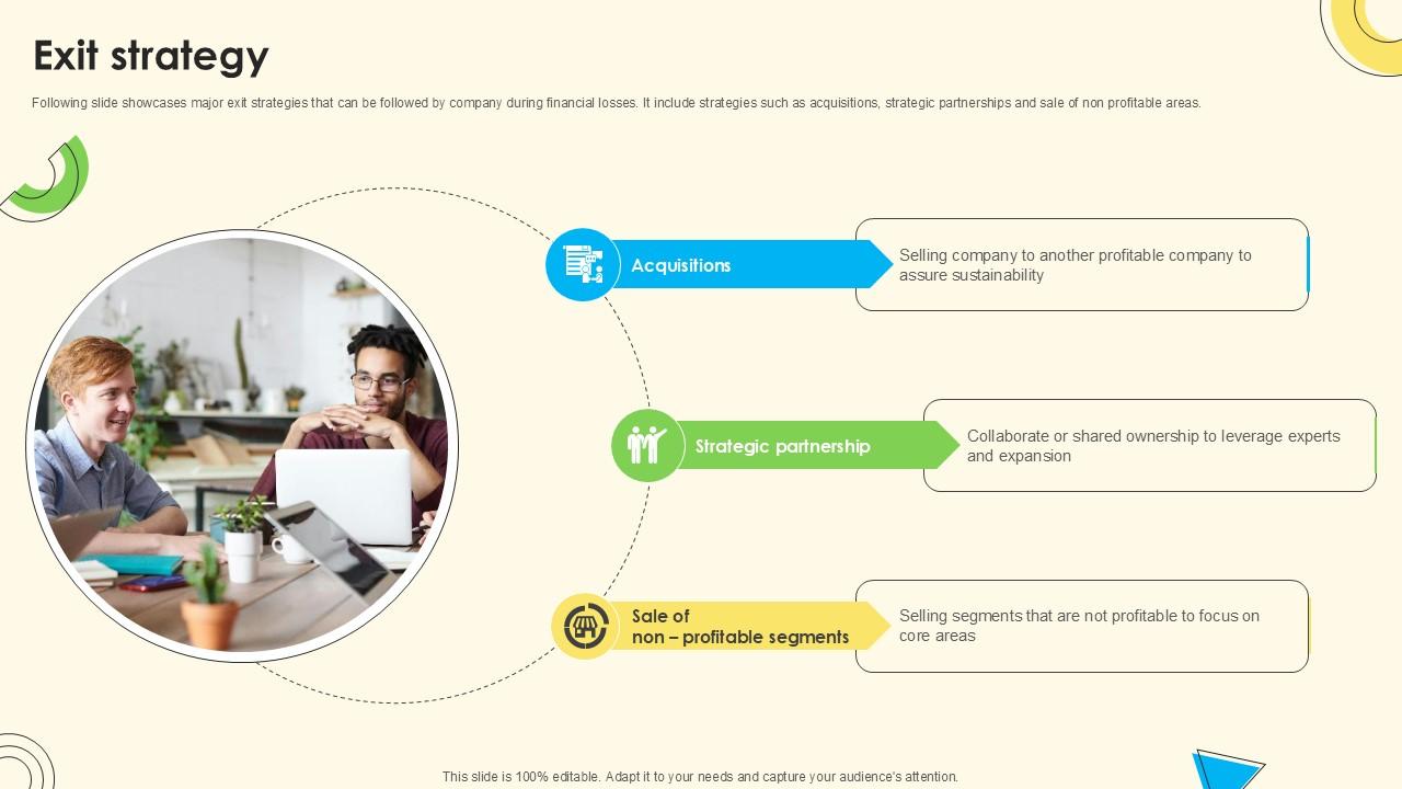 Exit Strategy Sales Pitch Deck For Online Retail Ppt Slide