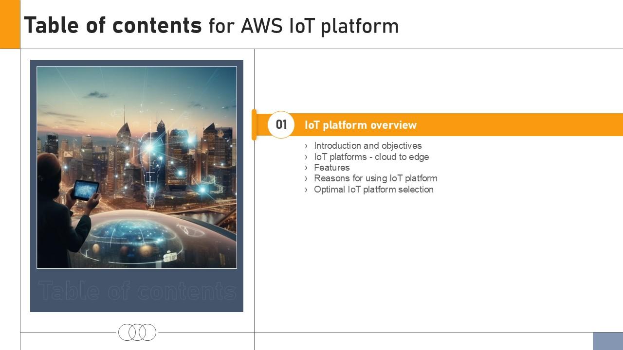 For Aws IOT Platform Table Of Contents Ppt Sample