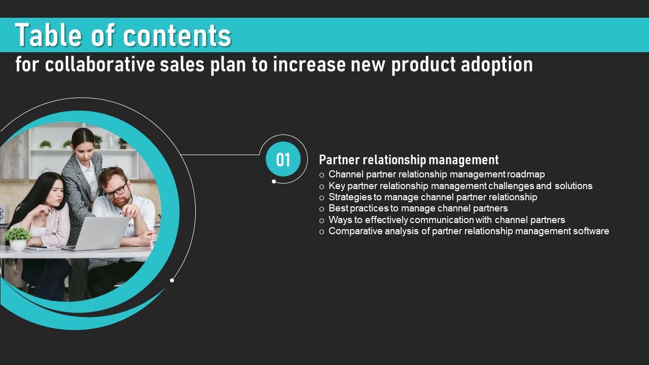 G192 Table Of Contents For Collaborative Sales Plan To Increase New Product Adoption Introduction Pdf