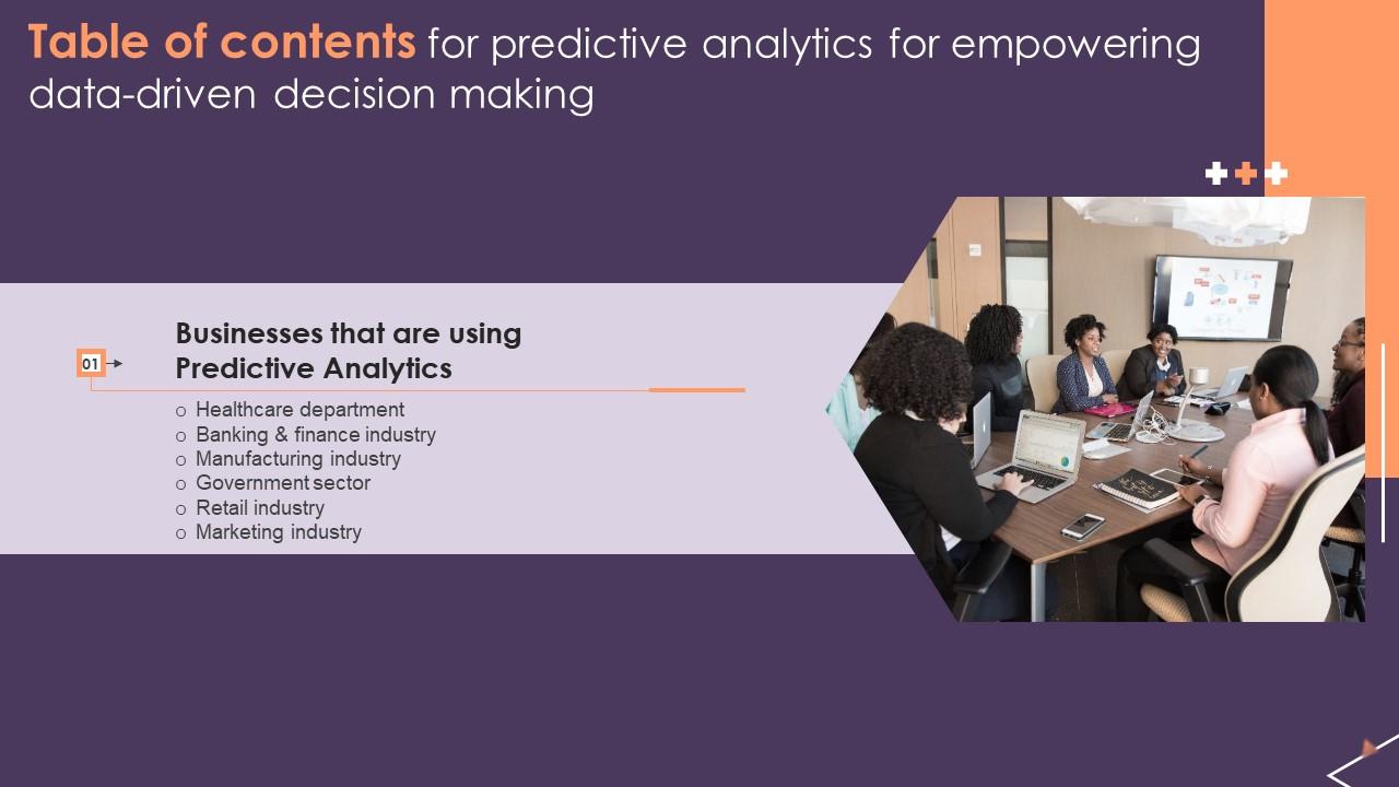 G206 Table Of Contents For Predictive Analytics For Empowering Data Driven Decision Demonstration Pdf