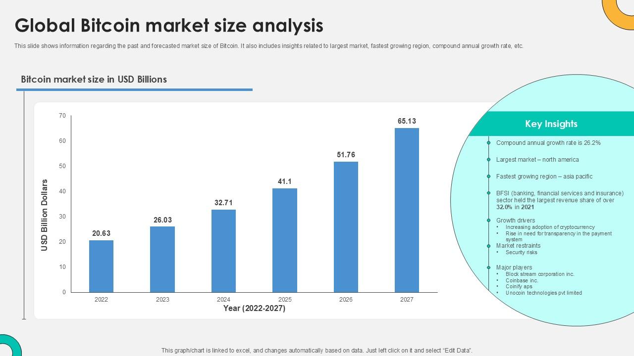 Global Bitcoin Market Size Analysis Everything About Bitcoin PPT PowerPoint Fin SS V