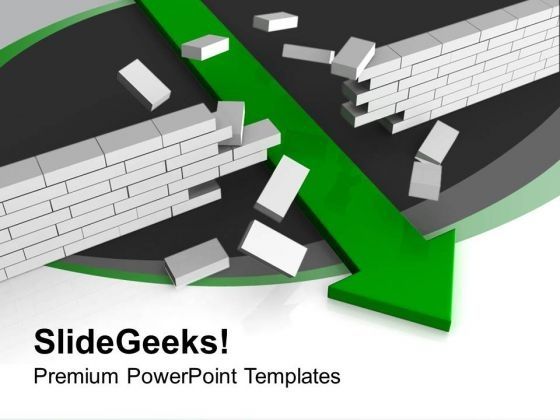 green_arrow_breaking_wall_target_completion_powerpoint_templates_ppt_backgrounds_for_slides_0113_title.jpg